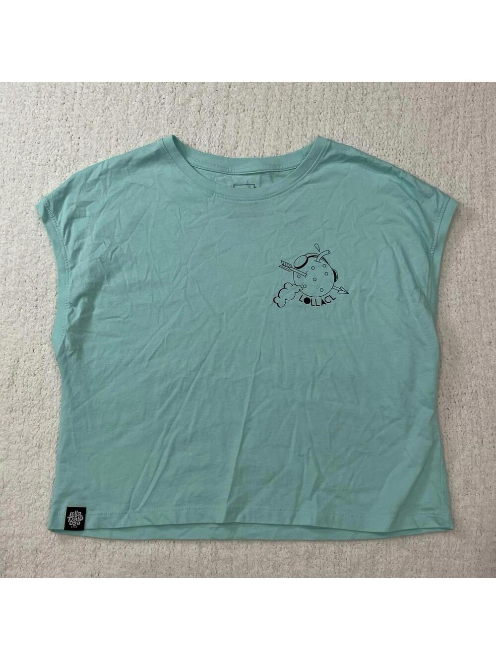 2024 Lollapalooza Chile Men’s Crop Tank - Teal. Size Medium